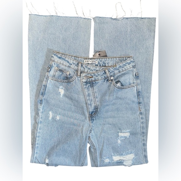 Signature8 Denim - Signature 8 High- Rise Jeans | Size 25 | Distressed Wide Leg Jeans